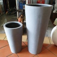 Premium Lightweight Terrazzo Tall Round Taper Planter - 2 sizes